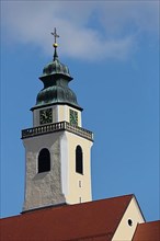 Tower of the Gothic collegiate church as landmark of Horb am Neckar