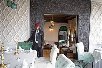 Moroccan maitre dhotel at Riad Maison Bleue