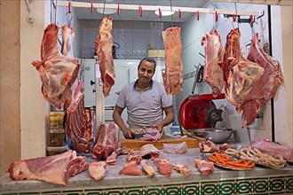 Moroccan butcher in the old town