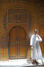 Moroccan man in a djelabba or Moroccan hooded cloak