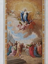 Ceiling painting depicting the Assumption of the Virgin Mary and St. Francis of Assisi and St. Ignatius of Loyola