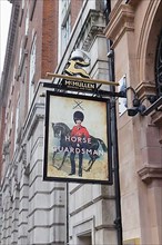 The horse and guardsman pub sign