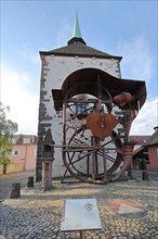 Sculpture Wheel Stage by Helmut Lutz 2013 at the Hagenbach Tower on the Burgberg in Breisach