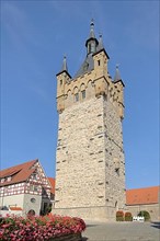 Blue Tower built in 1200 and landmark of Bad Wimpfen