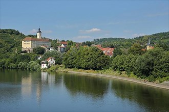Horneck Castle with Neckar River in Gundelsheim
