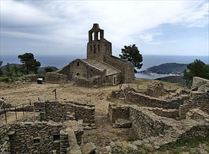 The pre-Romanesque church of Santa Helena de Rodes is located in the Cap de Creus Natural Park