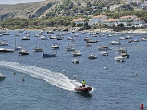 Taxi boats in the port of Cadaques at the northern end of the Costa Brava