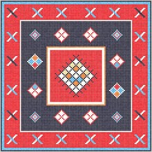 Traditional Berber embroidery seamless pattern