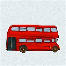 Pixel Art double decker bus