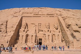 Statues Pharaoh Ramses II Rock Temple Abu Simbel