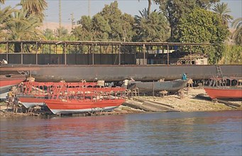 Shipyard on the Nile between Esna and Luxor