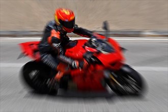 Wiping picture motorcyclist