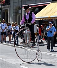 Man with penny-farthing