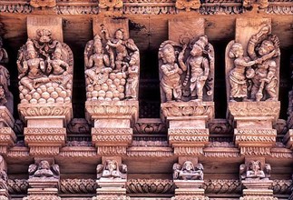 17 th century 350 years old wooden carvings in Meenakashi Sundareswarer temple's chariot at Madurai
