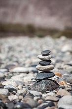 Zen balanced stones stack close up balance peace silence concept