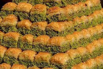 Baklawa with pistachio from turkish cuisine