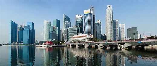 Singapore business district panorama