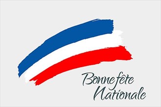 National France day vector template. Creative typography for greeting cards