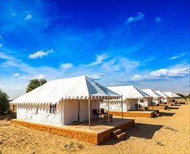 Tent camp in Thar desert. Jaisalmer