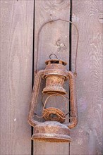 Very old rusty lantern in Harran