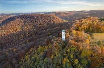 Landscape photograph of the Schoenberg Tower in Golden Autumn