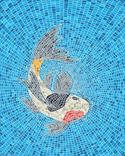 Koi carp fish mosaic