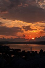 Bosphorus at sunrise from Suleymaniye Mosque