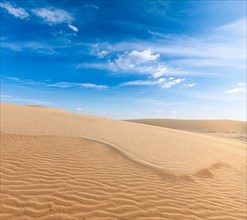 White sand dunes on sunrise