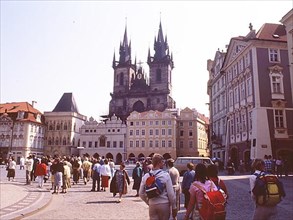Prague. The old town of Prague on 21. 5. 1990