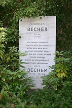 Grave of poet and politician in the GDR