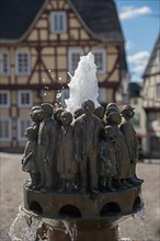 Fountain on the market square in Linz am Rhein