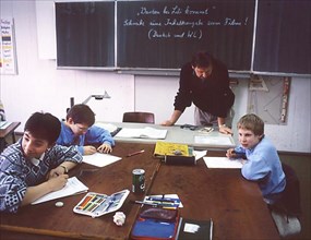 Hagen. Teaching at a comprehensive school ca. 1990