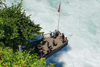 Viewing platform at the Rhine Falls