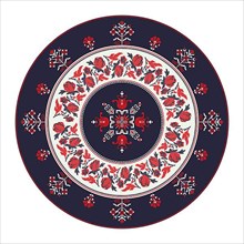 Ukrainian embroidery round symbol