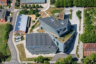 Aerial view of the University of Lueneburg Leuphana Central Building