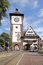 Schwabentor built 1250 in the old town of Freiburg