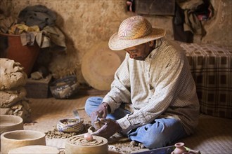Betsileo potters making traditional pottery at home