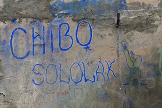 Graffiti with the name of the Sololaki district