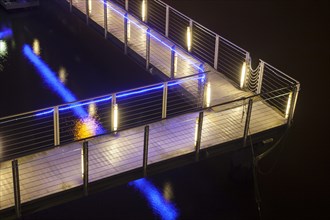 Illuminated footbridge