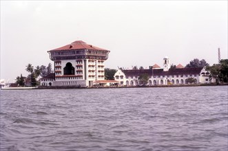 Taj hotel inside vembanad lake in kochi