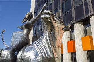 The sculpture The Removal of Europa in front of the headquarters of the Council of Europe