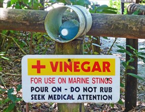 Vinegar for use on marine stings