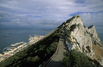 View of monolithic limestone promontory