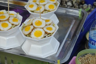 Quail eggs at Thai market
