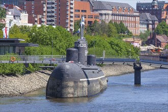 Museum submarine U-434 in the harbour