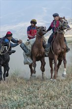 Traditional Kokpar or Buzkashi in the outskirts of Gabagly National Park