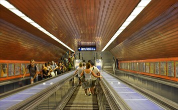 Escalator metro station