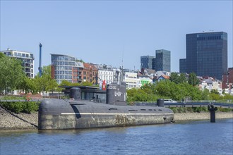 Museum submarine U-434 in the harbour