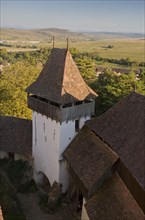 View from the fortified Saxon church in the old Saxon village