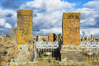 Medieval Khachkars carved memorial stele